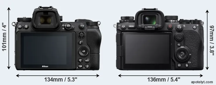 Comparison Z6 or A9 III rear