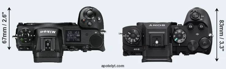 Compare Z6 versus A9 III top