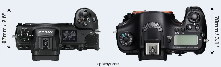 Compare Z6 versus A99 top