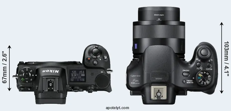 Compare Z6 versus HX400V top