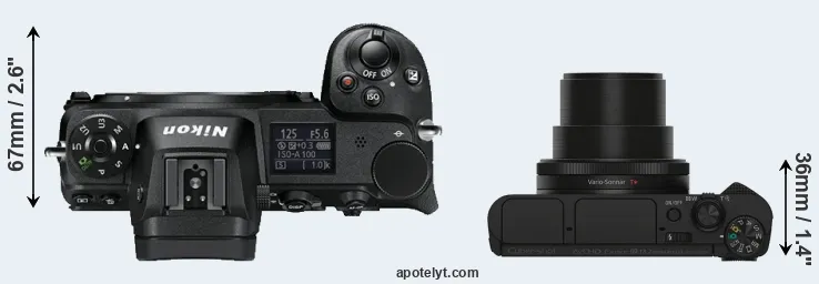 Compare Z6 versus HX90V top