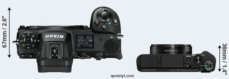 Compare Z6 versus HX95 top