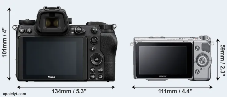 Comparison Z6 or NEX-5T rear