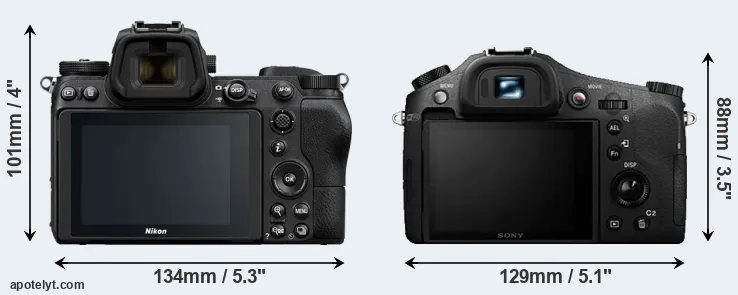 Comparison Z6 or RX10 II rear
