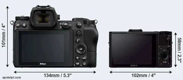 Comparison Z6 or RX100 II rear