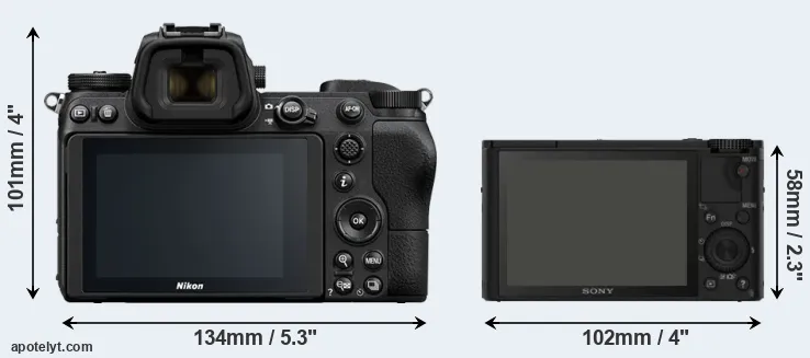 Comparison Z6 or RX100 rear