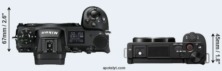 Compare Z6 versus ZV-E10 top