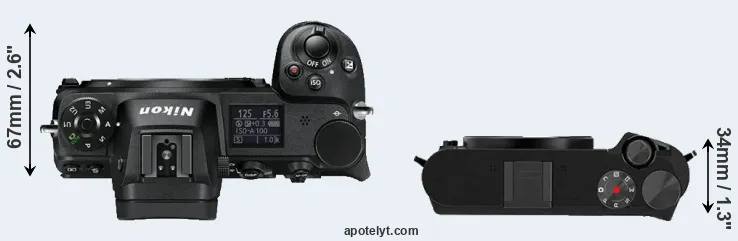 Compare Z6 versus M1 top