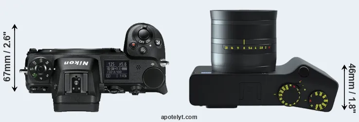Compare Z6 versus ZX1 top