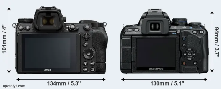 Comparison Z7 II or E-600 rear