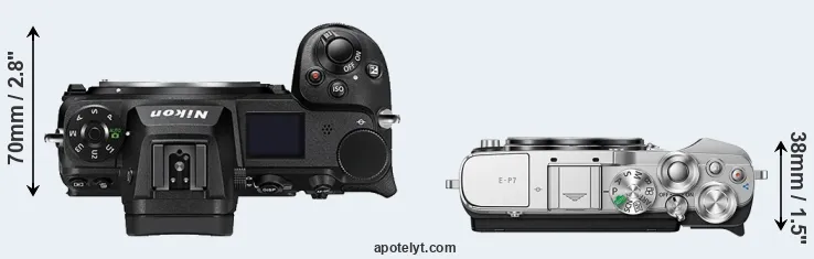 Compare Z7 II versus E-P7 top