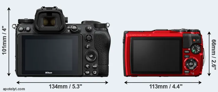 Comparison Z7 II or TG-6 rear