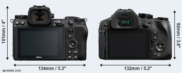 Comparison Z7 II or FZ300 rear