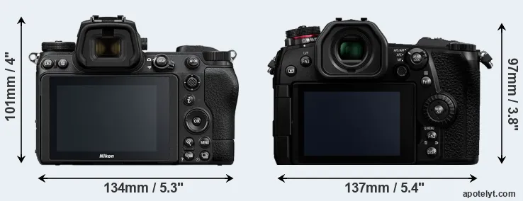 Comparison Z7 II or G9 rear