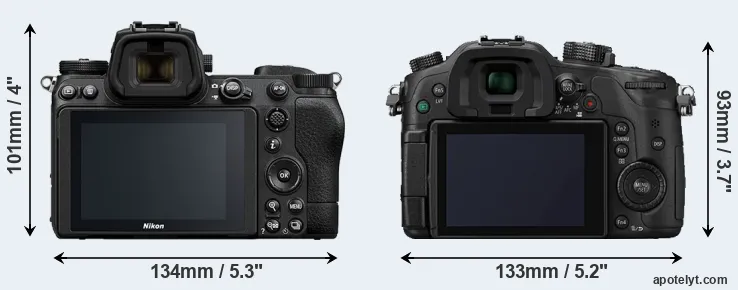 Comparison Z7 II or GH4 rear