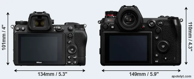 Comparison Z7 II or S1R rear
