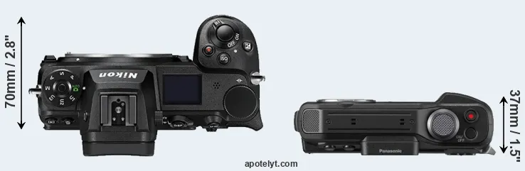 Compare Z7 II versus TS7 top