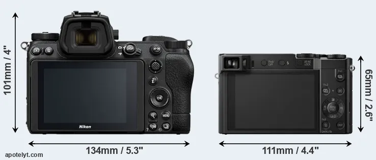 Comparison Z7 II or TZ100 rear