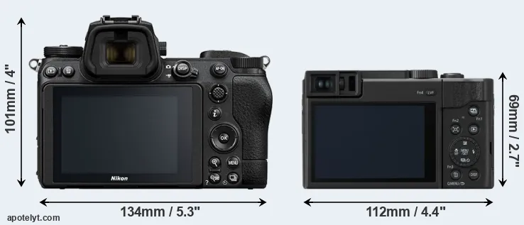 Comparison Z7 II or TZ95 rear