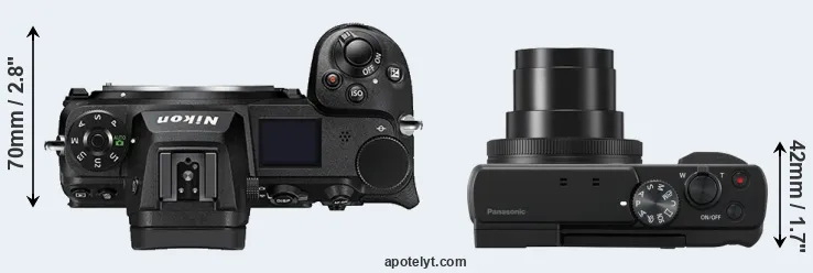 Compare Z7 II versus TZ95 top