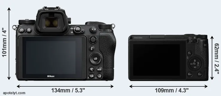 Comparison Z7 II or GR III rear