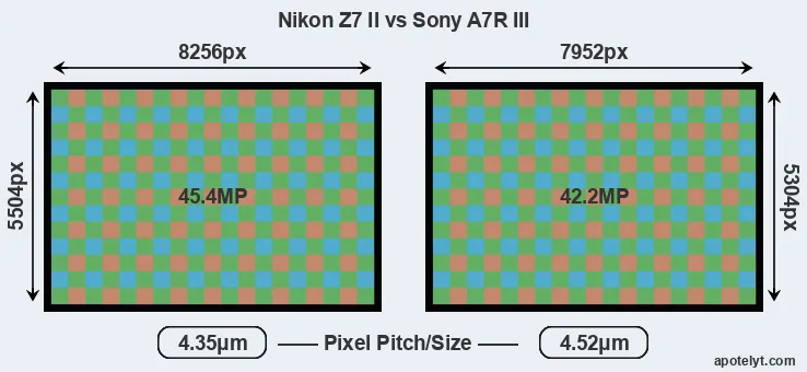 Z7 II versus A7R III MP