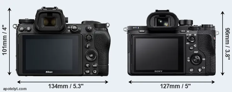 Comparison Z7 II or A7S II rear