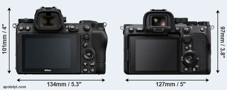 Comparison Z7 II or A7S III rear