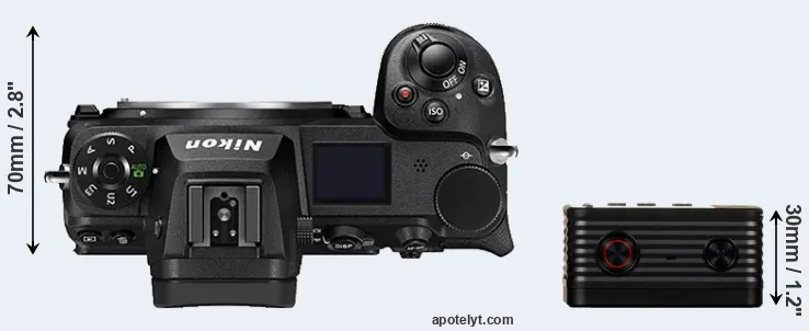 Compare Z7 II versus RX0 top