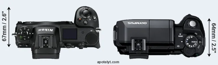Compare Z7 versus E-300 top