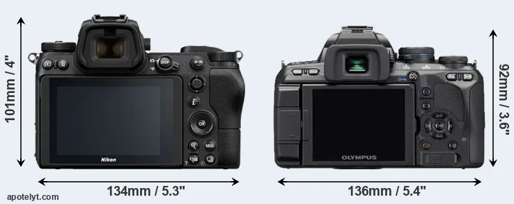Comparison Z7 or E-510 rear