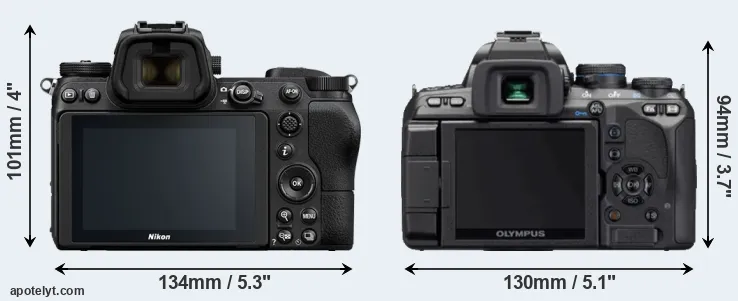 Comparison Z7 or E-620 rear