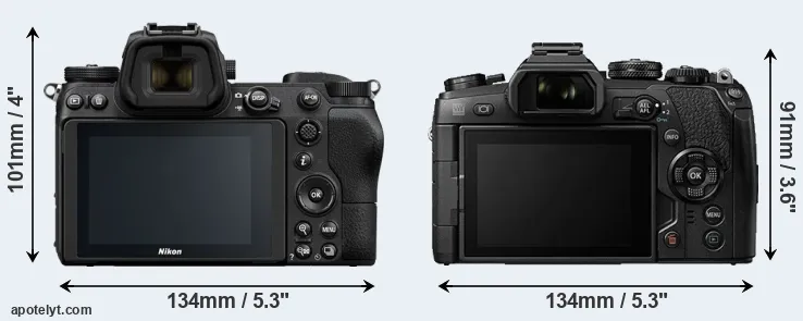 Comparison Z7 or E-M1 II rear