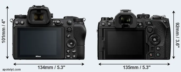 Comparison Z7 or OM-1 rear