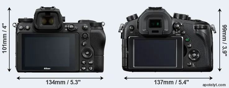 Comparison Z7 or FZ1000 rear