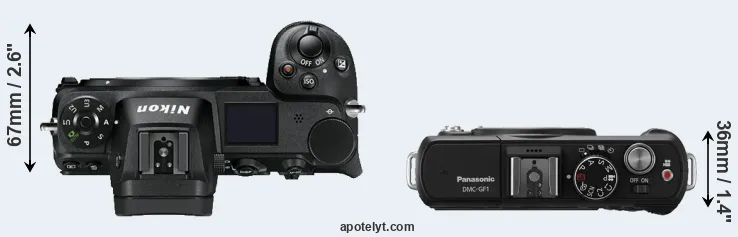 Compare Z7 versus GF1 top