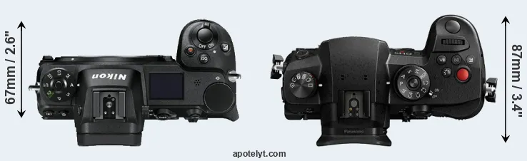 Compare Z7 versus GH5 II top