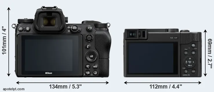 Comparison Z7 or ZS80 rear