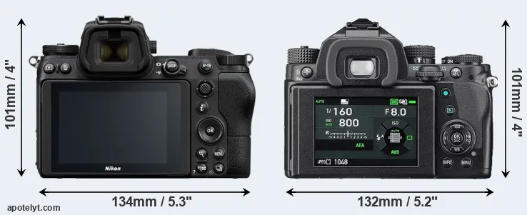 Comparison Z7 or KP rear