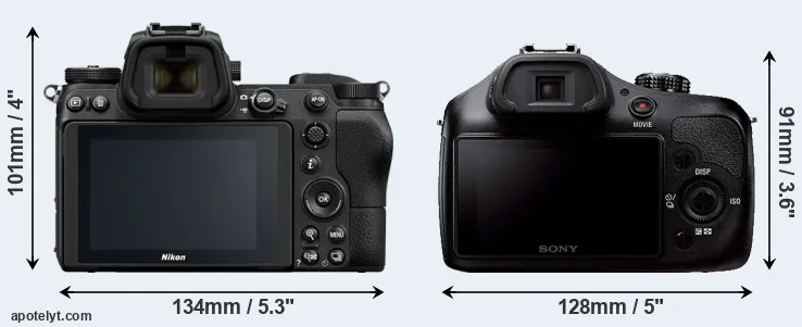 Comparison Z7 or A3000 rear