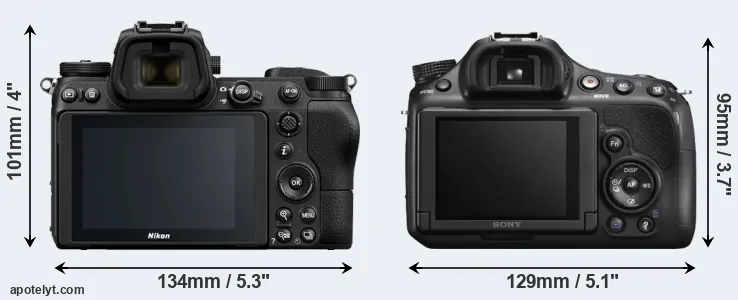 Comparison Z7 or A58 rear