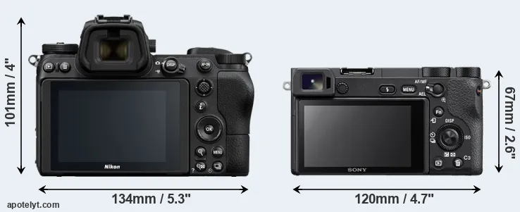 Comparison Z7 or A6500 rear