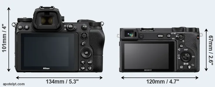 Comparison Z7 or A6600 rear