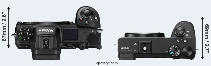 Compare Z7 versus A6600 top