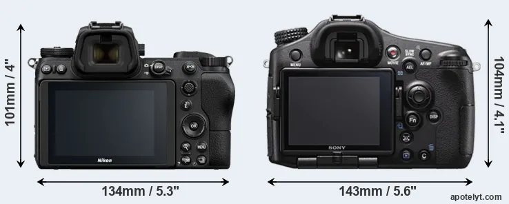 Comparison Z7 or A77 II rear
