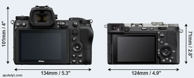 Comparison Z7 or A7C R rear