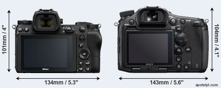 Comparison Z7 or A99 II rear