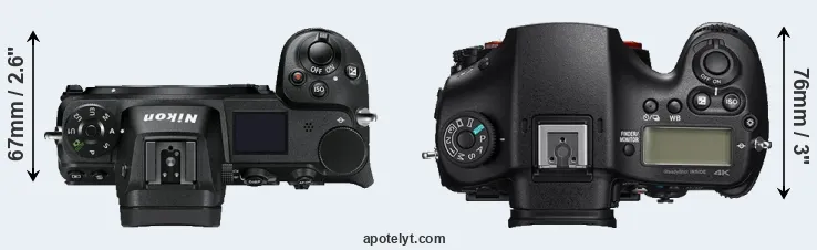 Compare Z7 versus A99 II top