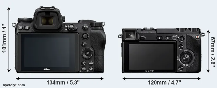 Comparison Z7 or NEX-7 rear