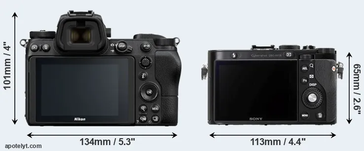 Comparison Z7 or RX1R rear